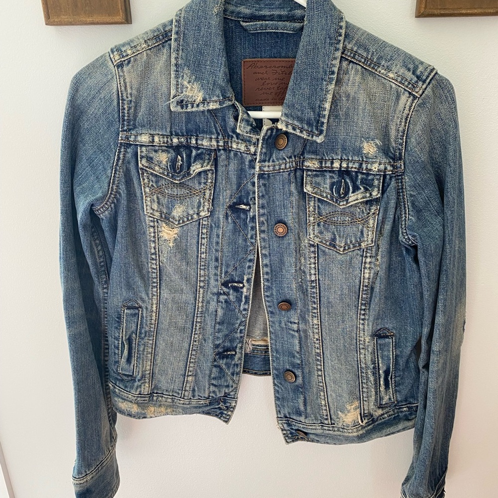 Distressed Blue Denim Jacket - Women